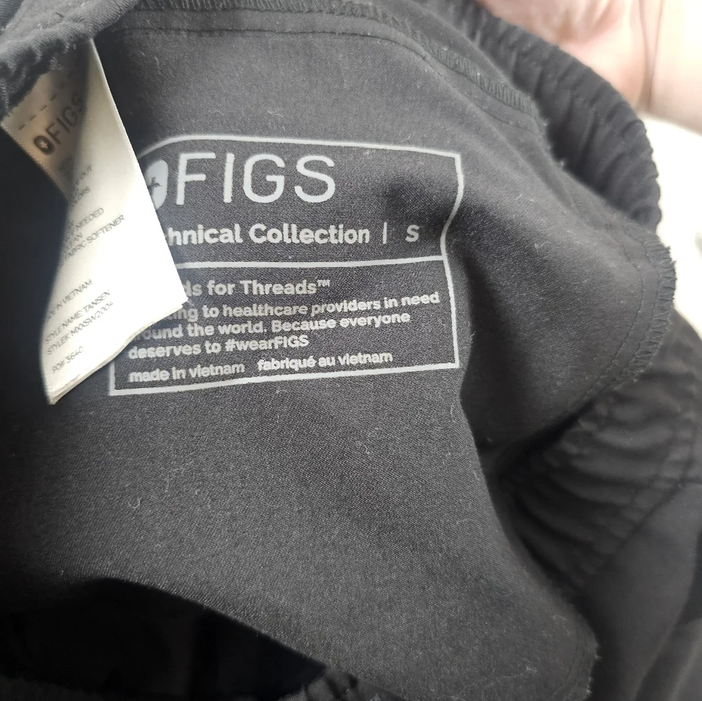 Figs Tansen Jogger Scrub Pants Mens Small Black Medial Nurse Wear